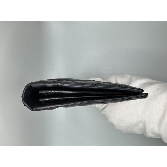 Chanel Black Quilted Leather CC Logo Wallet With Card Slots COA‎ - Picture 11 of 16